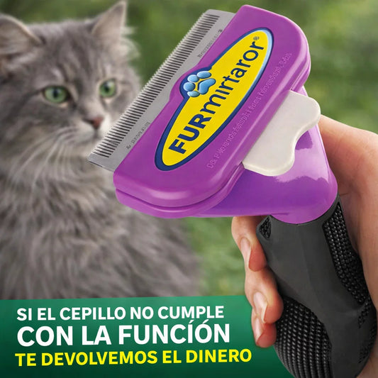 Cepillo Deslanador Profesional para Gatos – Elimina Hasta 99% del Pelo Muerto
